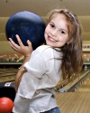 girl bowling